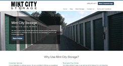 Desktop Screenshot of mintcitystorage.com