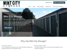 Tablet Screenshot of mintcitystorage.com